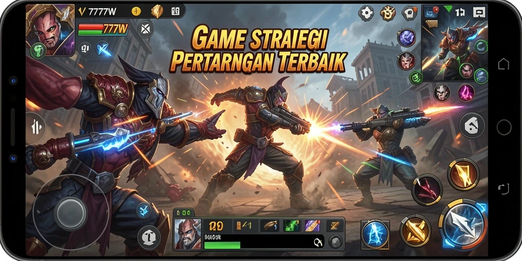 Tampilan gameplay seru di 7777W dengan strategi yang menarik.