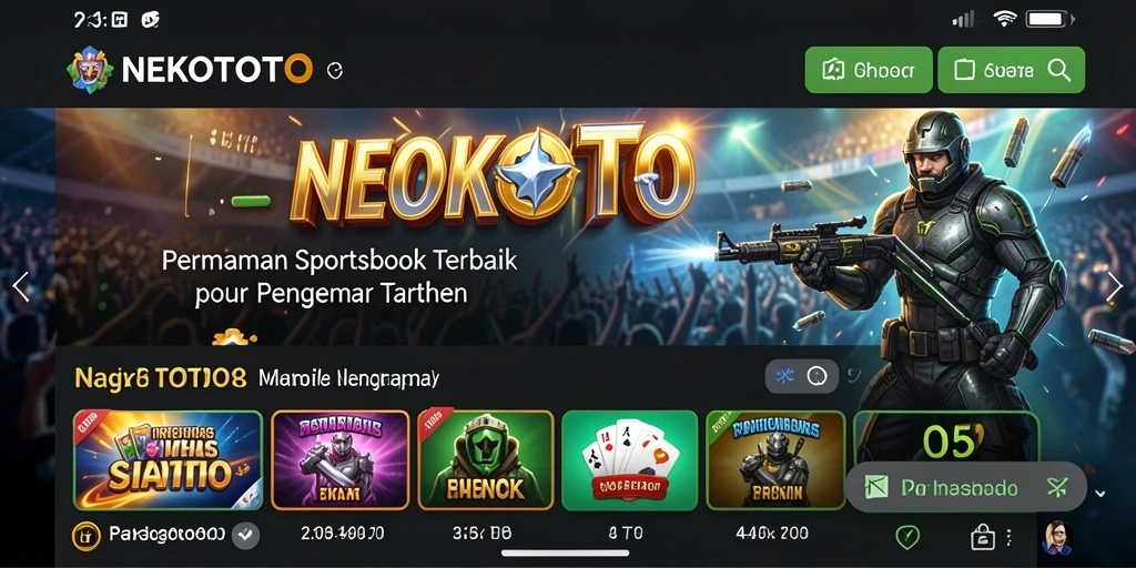 Tampilan menarik dari gameplay NEKOTOTO dalam taruhan Sportsbook.
