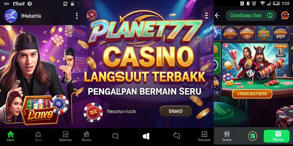 Tampilan gameplay Live Casino yang mendebarkan di PLANET77.