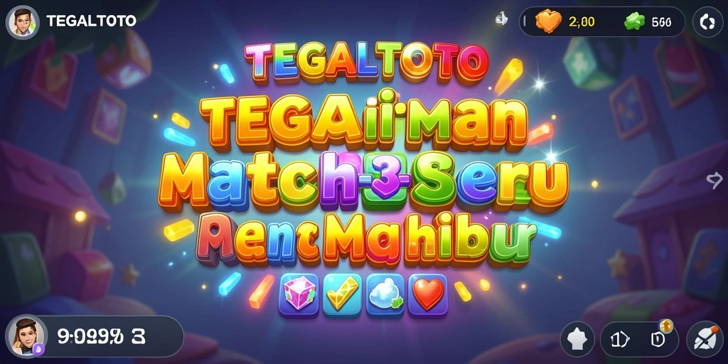 Tampilan seru gameplay TEGALTOTO dengan elemen warna-warni.