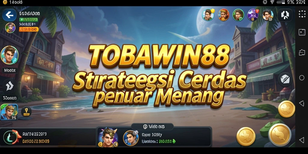 Tangkapan layar utama TOBAWIN88 menampilkan aksi strategi yang seru.