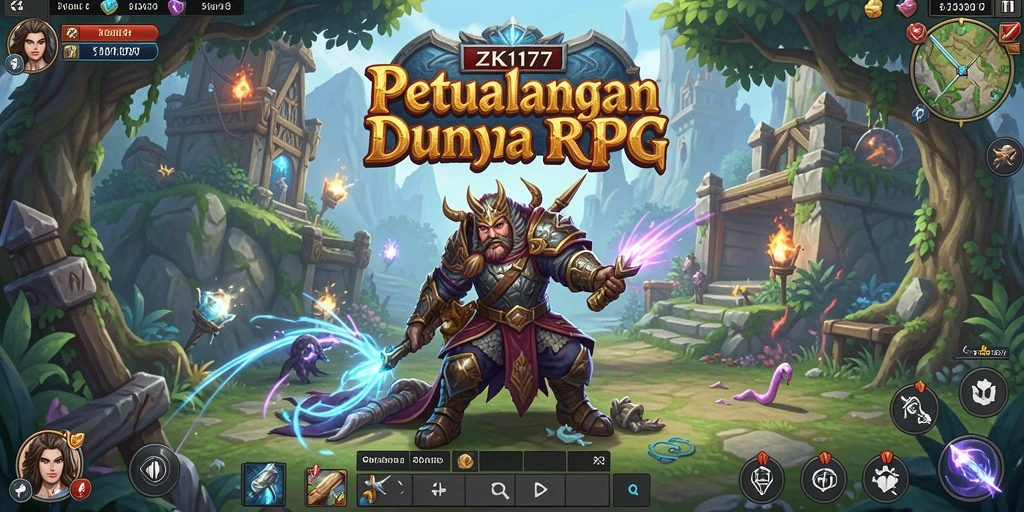 Tangkapan layar gameplay ZK1177 dengan pertarungan seru di dunia RPG.